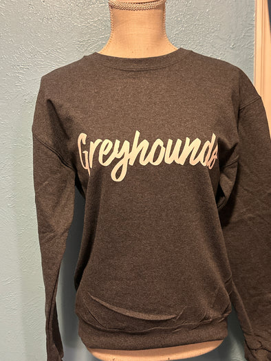 Charcoal Greyhounds Script sweatshirt