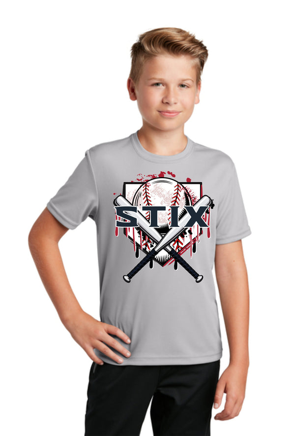 Youth DRYFIT STIX Baseball drip tee