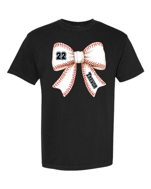 Adult Custom Baseball Bow Tee Stix