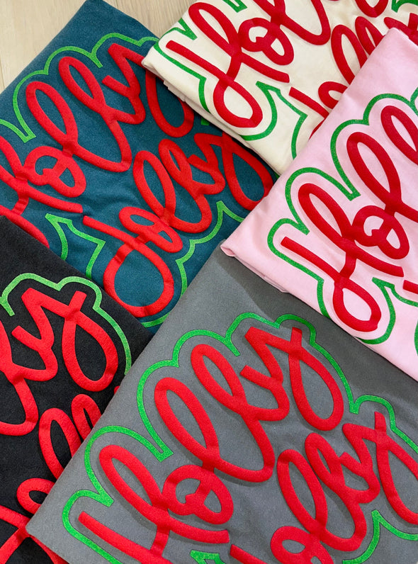 Holly Jolly Puff Script - CHRISTMAS (10/1 SHIP DATE)