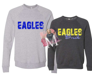 Brock EAGLES DISTRESSED Crew Sweatshirt