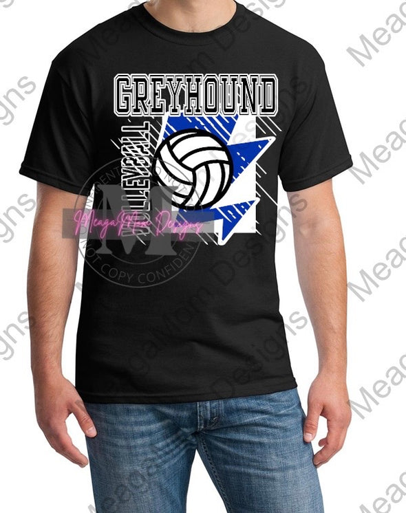 Peaster Greyhound lightning Volleyball Tee