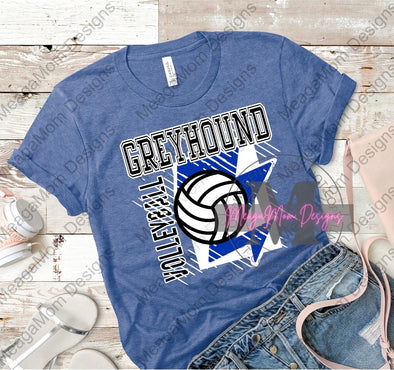 Peaster Greyhound lightning Volleyball Tee